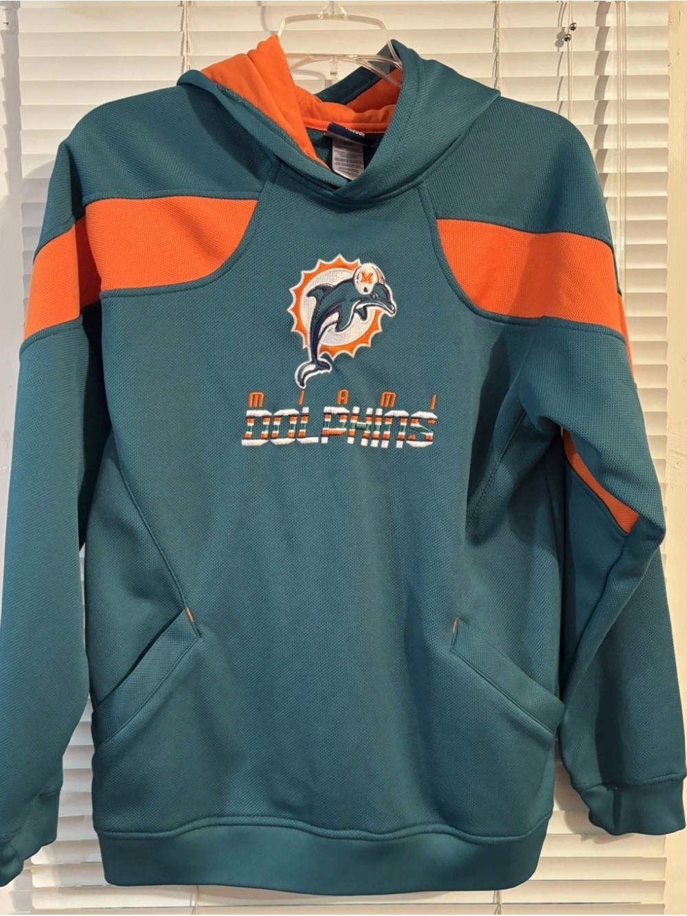 Youth Boys Reebok Miami Dolphins Youth Large Hoodie Sweatshirt with pockets